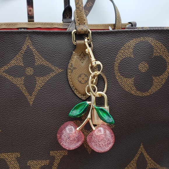 Louis Vuitton Accessories - Authentic Louis Vuitton Lock & Key with Unbranded Apple Charm, Keychain